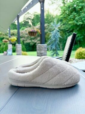 dearfoams Medium Slide Slippers - Cream